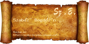 Szabó Bogdán névjegykártya